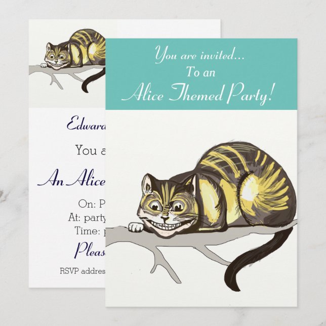 Alice ThBäste Party Inbjudan (Fram/baksida)
