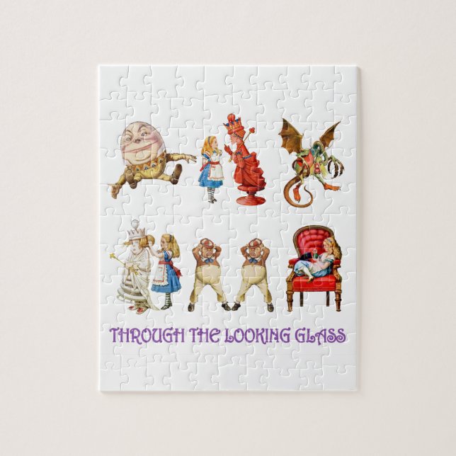 Alice till och med det tittar exponeringsglaset pussel (Vertikal)