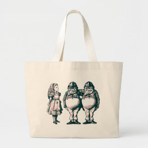 Alice Tweedle Dee & Tweedle Dum i rosor tonar Jumbo Tygkasse