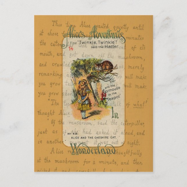 Alice: Twinkle, Twinkle, sa Hatter Vykort (Framsida)