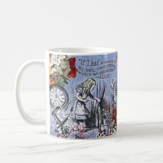 Alice underbara gardin nonsens underland klassiker kaffemugg (Vänster)