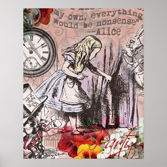 Alice underbara nonsensgardintyr klassiker poster (Framsidan)