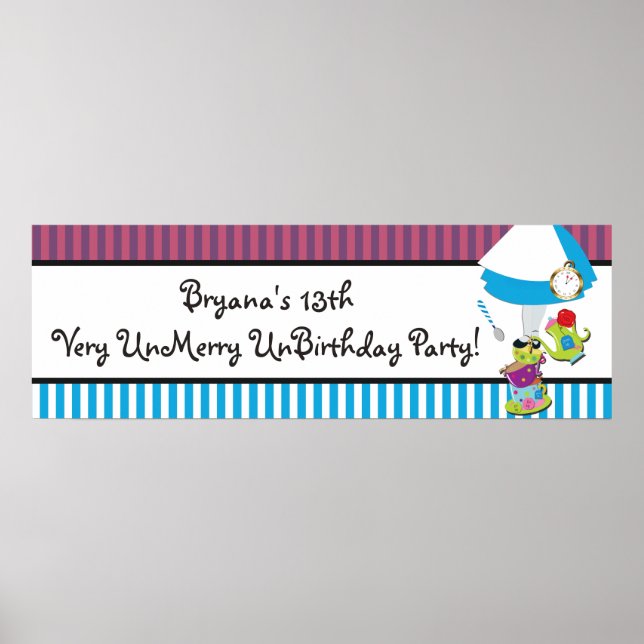 Alice Underland Whimsical Galen Tekanne Parti Bann Poster (Framsidan)
