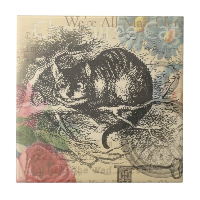 Alice underlandets larv: Original Tenniel Kakelplatta (Framsidan)