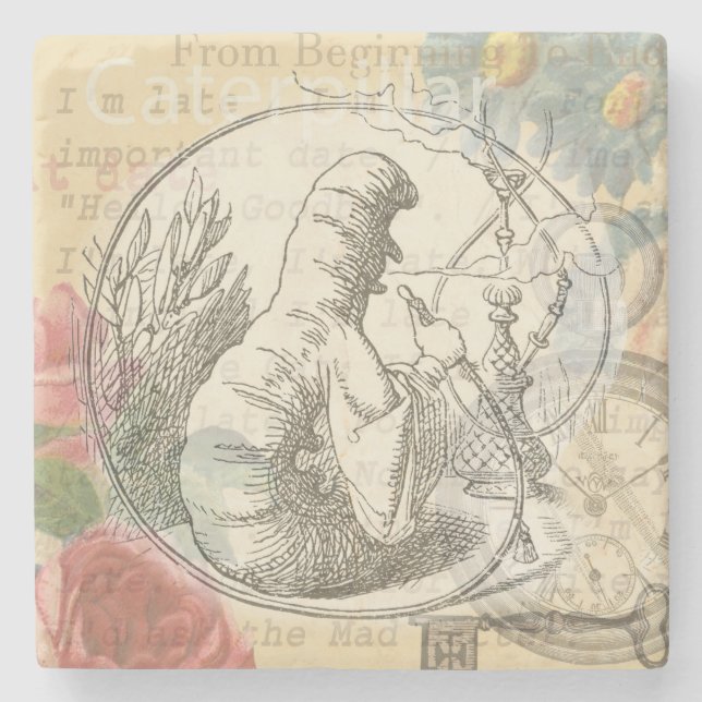 Alice underlandets larv: Original Tenniel Stenunderlägg (Framsidan)