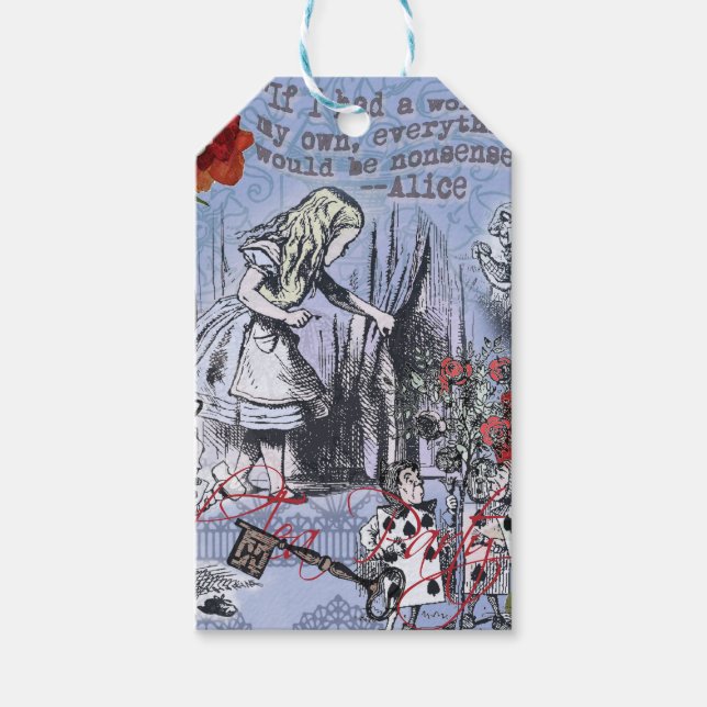 Alice underliga gardin sagoland klassiker presentetikett (Framsidan)