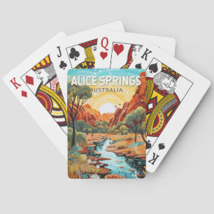 Alice Vår Australia Travel Art Vintage Casinokort