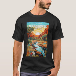 Alice Vår Australia Travel Art Vintage T Shirt