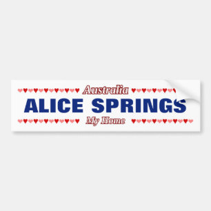 ALICE VÅR - Mitt hem - Australien.Hjärtan Bildekal