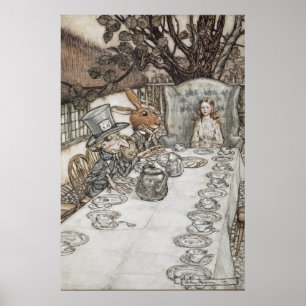 Alice vid Mad Hatters Tea Party Poster