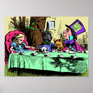 Alice vid Mad Hatters Tea Party Poster