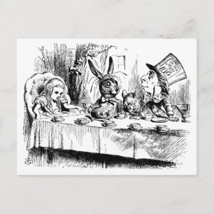 Alice vid Mad Tea Party Vykort