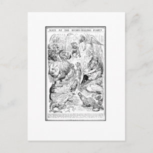 Alice vid Story-Telling Party Vykort