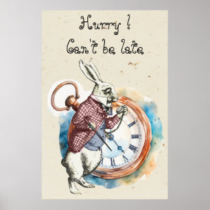 Alice - vit kanin 1865 poster