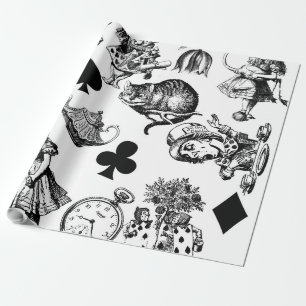 Alice Vit Kanin Underland Klassiker Presentpapper
