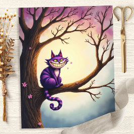 Alice Whimsical Cheshire Cat Scrapbookpapper