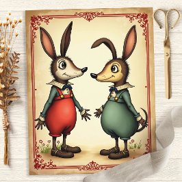 Alice Whimsical Mus Vänner Scrapbookpapper