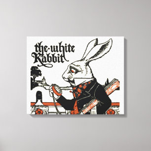 Alice White Rabbit Classic Wonderland Canvastryck
