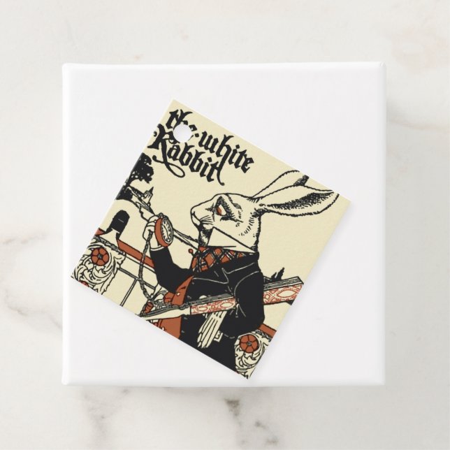 Alice White Rabbit Classic Wonderland Gåvor Etiketter (På plats)