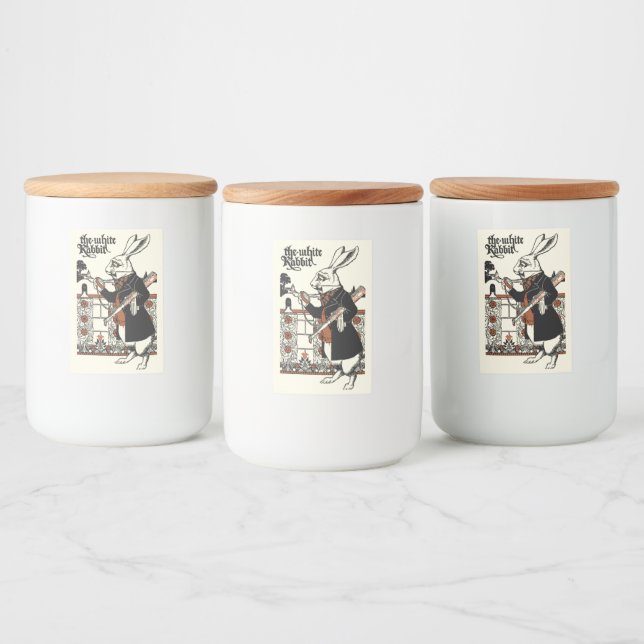 Alice White Rabbit Classic Wonderland Mat Etikett (Flaskor)