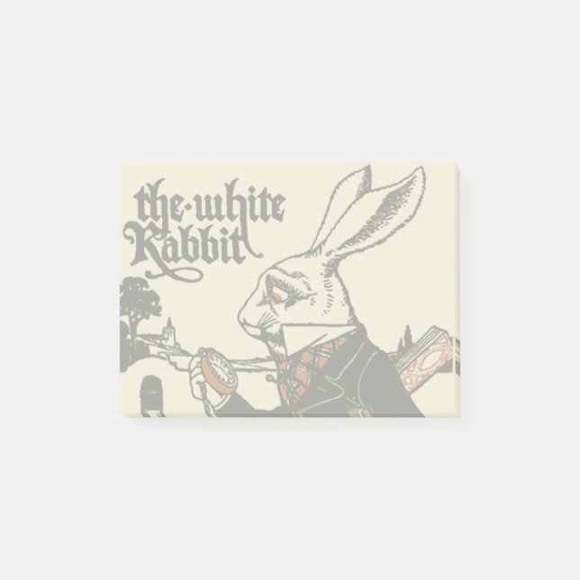Alice White Rabbit Classic Wonderland Post-it Block (Framsida)