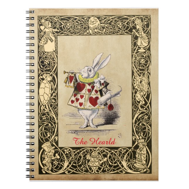 Alice - White Rabbit - The Herald 1865 Anteckningsbok (Framsidan)