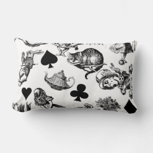 Alice White Rabbit Wonderland Cheshire Cat Lumbarkudde