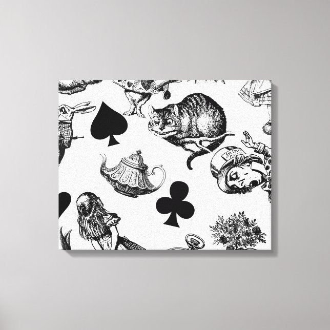 Alice White Rabbit Wonderland Classic Canvastryck (Framsida)