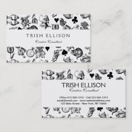 Alice White Rabbit Wonderland Classic Visitkort