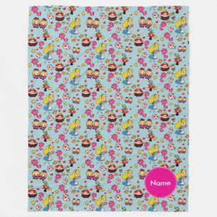 Alice Wonderland Mad Hatter Cat Doodle Art av Leah Fleecefilt