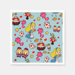 Alice Wonderland Mad Hatter Cat Doodle Art av Leah Pappersservett