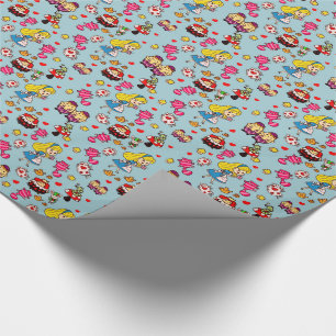 Alice Wonderland Mad Hatter Cat Doodle Art av Leah Presentpapper