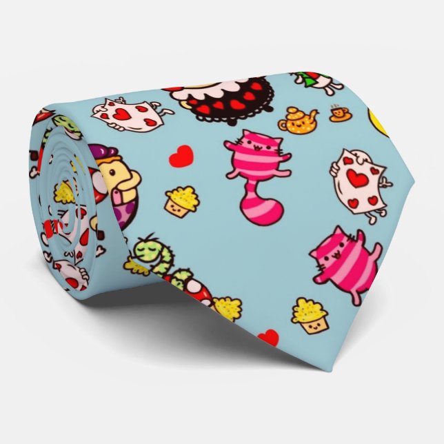 Alice Wonderland Mad Hatter Cat Doodle Art av Leah Slips (Rullad)