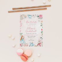 Alice Wonderland Par-Tea Girl First Födelsedagsfes