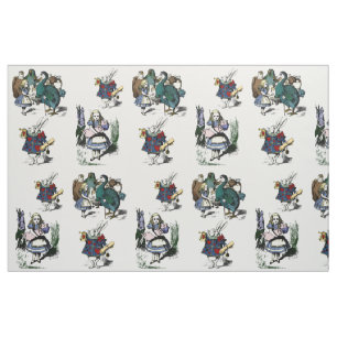 Alice Wonderland Tittar glasaktigt kaninsubstrat Tyg