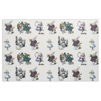 Alice Wonderland White Rabbit farytale MEDIE Tyg