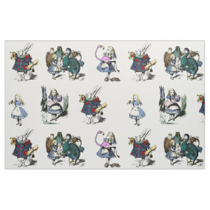 Alice Wonderland White Rabbit LARGE-sagan bok Tyg