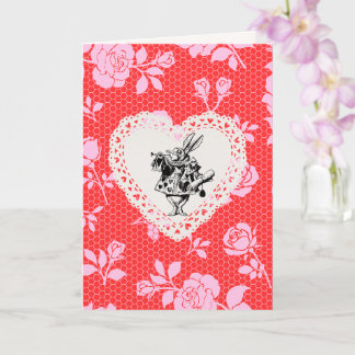 Alice's Adventures in Wonderland Valentine's Card Kort