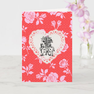 Alice's Adventures in Wonderland Valentine's Card Kort