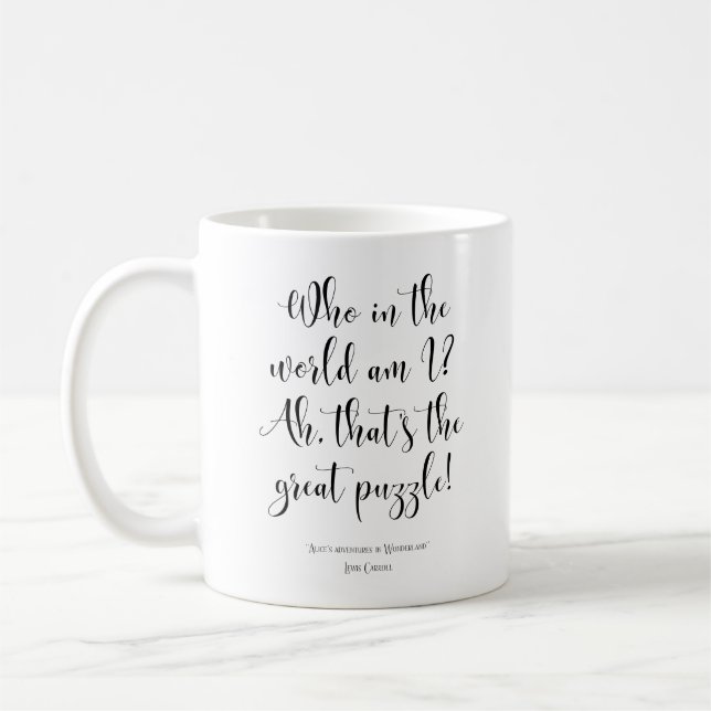 Alice's äventyr i Wonderland Citat Kaffemugg (Vänster)