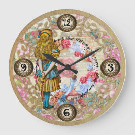 Alices Äventyr i Wonderland Clock Stor Klocka