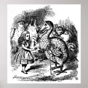 Alice's Äventyr i Wonderland Illustration Poster