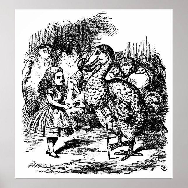 Alice's Äventyr i Wonderland Illustration Poster (Framsidan)