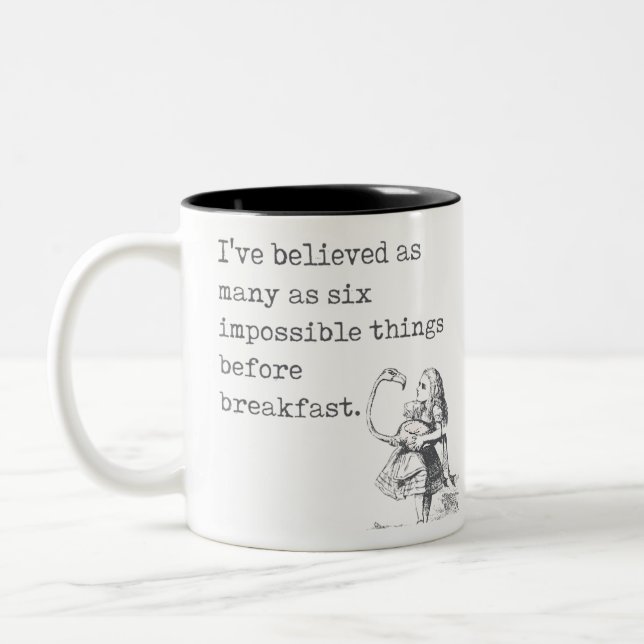 Alices Äventyr i Wonderland Quote Två-Tonad Mugg (Vänster)