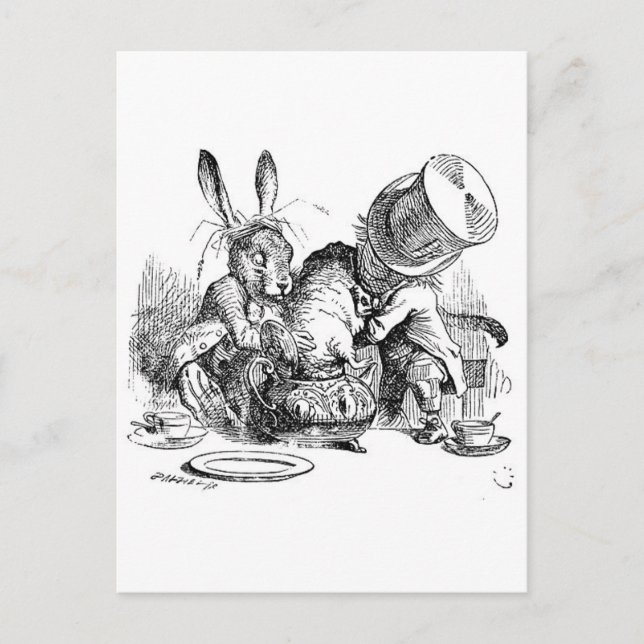 Alice's Äventyr i Wonderland Vykort (Framsida)