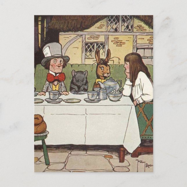 Alice's Äventyr i Wonderland Vykort (Framsida)