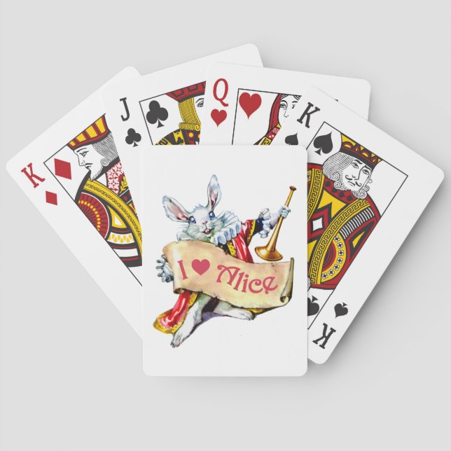 Alices något att säga för vitkanin, "älskar jag spel kort (Baksidan)