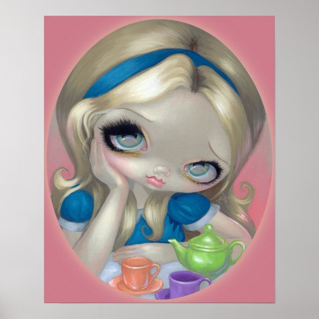 Alice's Tea Party ART PRINT Alice i Wonderland Poster (Framsidan)