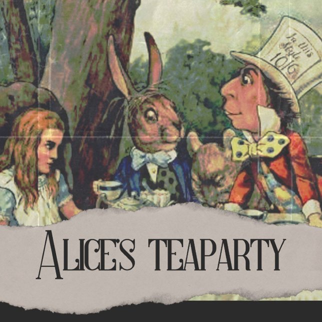 Alice's Tea Party MadHatter Wonderland Vykort (Skapare uppladdad)