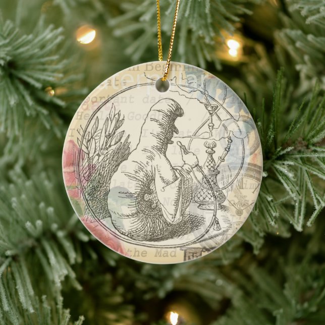 Alices Underland Maskroslarv: Original Tenniel Julgransprydnad Keramik (Träd)